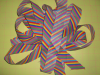 Striped with matching fabric repeat on bias